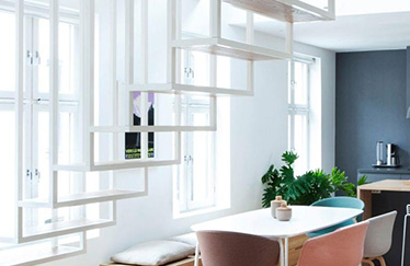 woodeve White Coated Staircase Floating